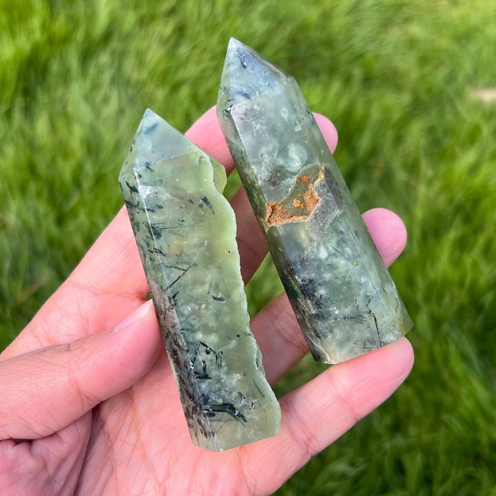 Natural Prehnite Point