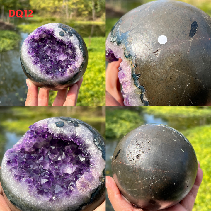 Amethyst Geode Sphere And Agate Geode Sphere