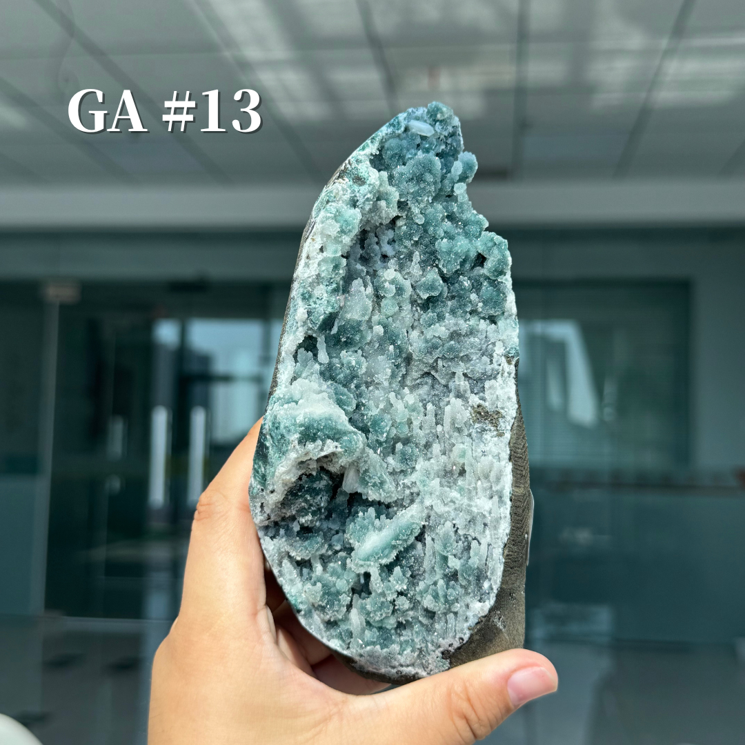 Unique, Sugar Druzy Apophyllite Cluster with Stilbite and Chlorite