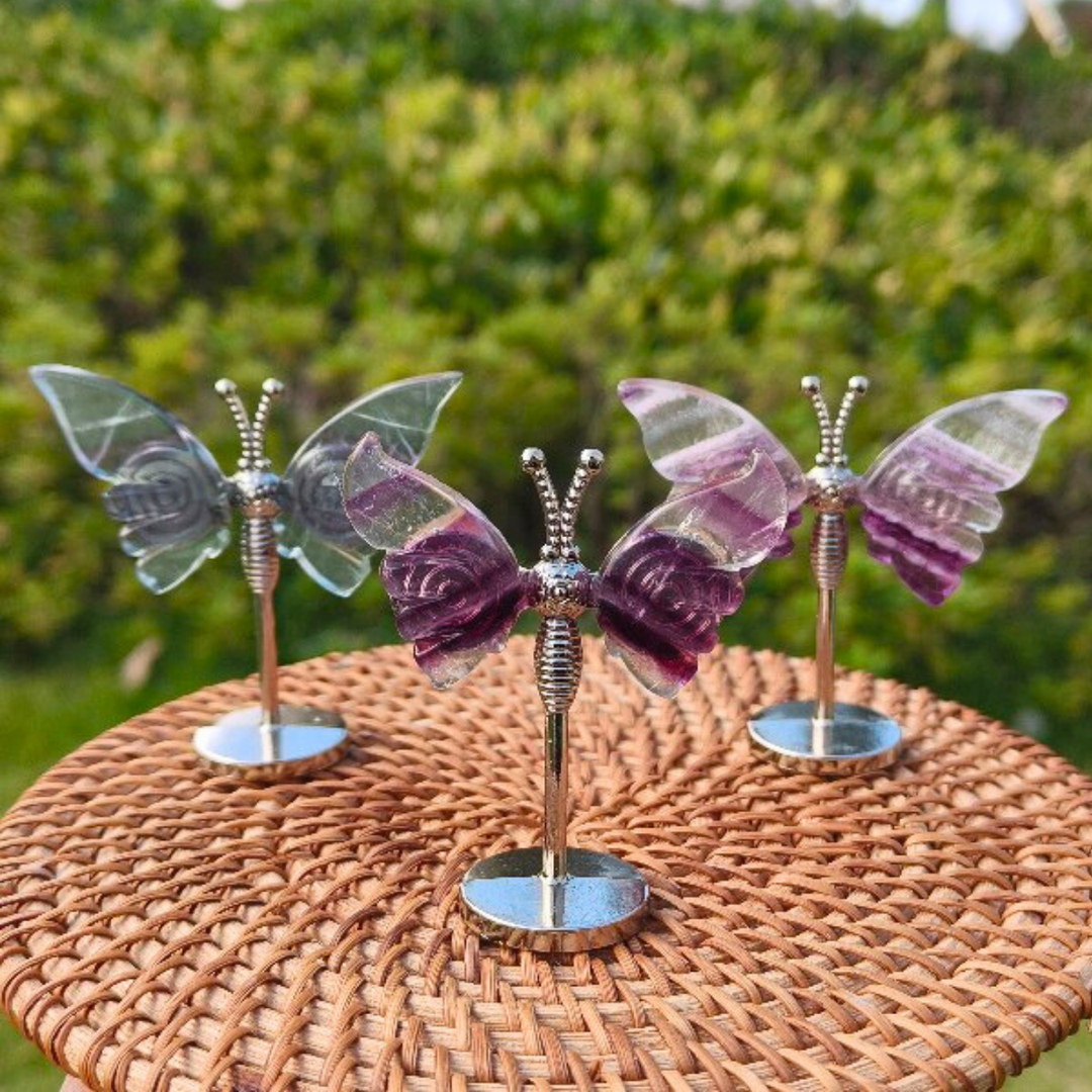 Crystal Fluorite Butterfly