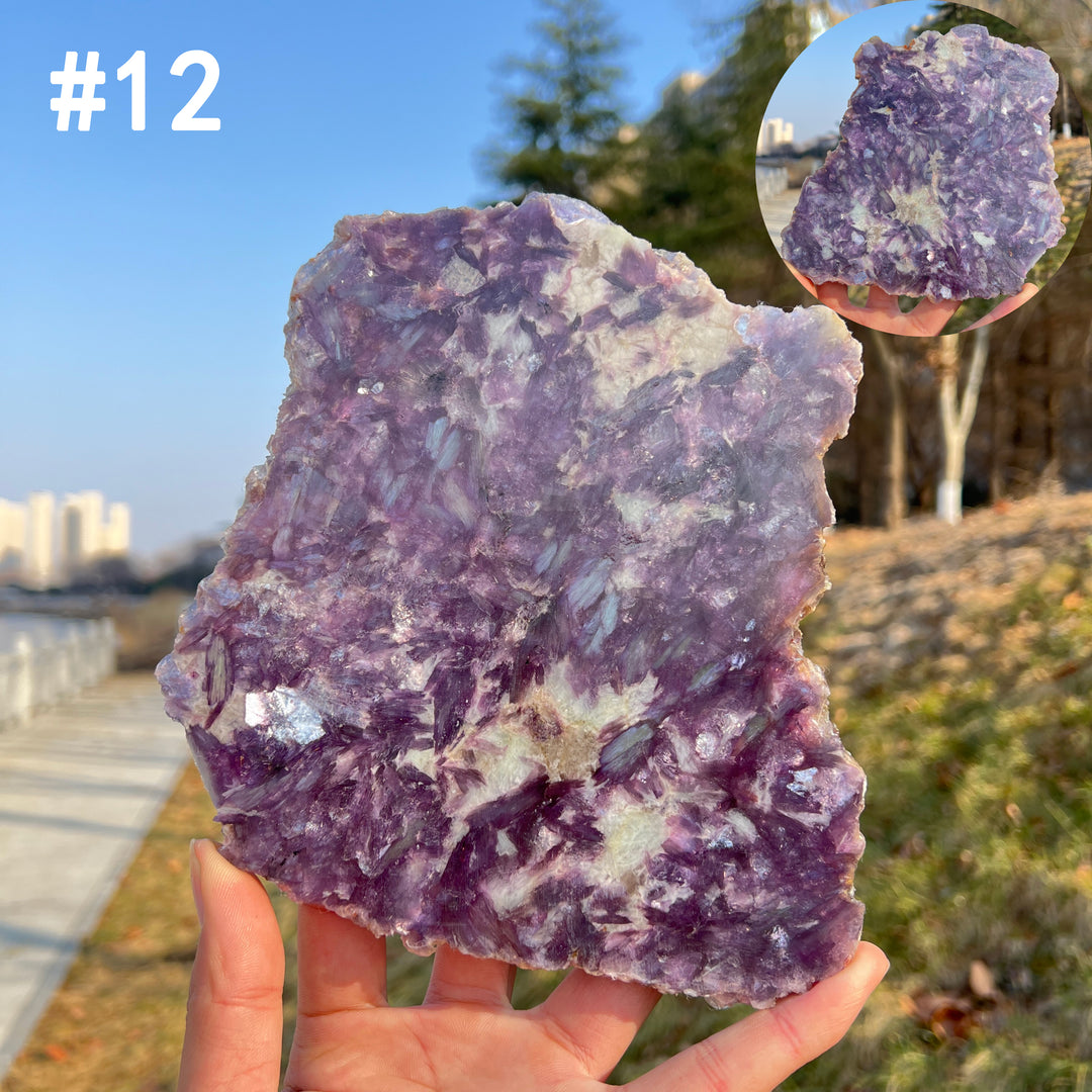 Unique,Imperfect Natural Lepidolite Slice