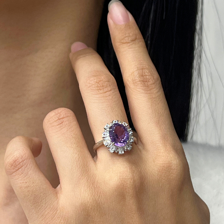 February Birthstone Amethyst Ring