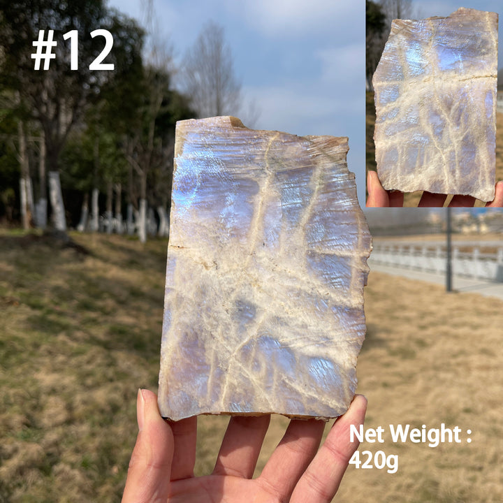 Unique,Natural Crystal Moonstone Slices