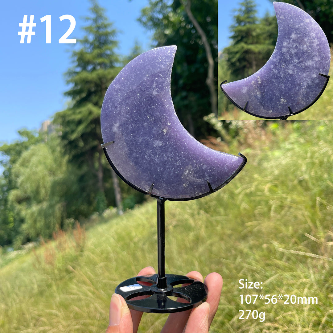 Unique,Natural Lepidolite Moon