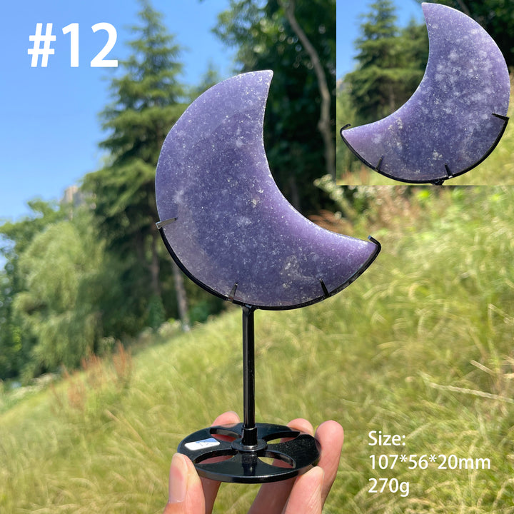 Unique,Natural Lepidolite Moon