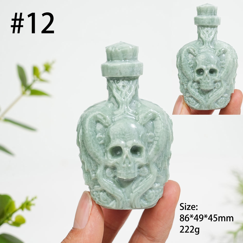 Unique,Natural Crystal Magic Potion Bottle Carving
