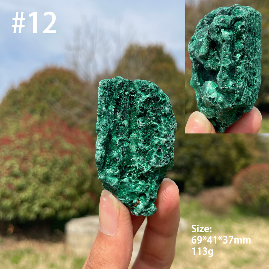Unique,Natural Crystal Acicular Malachite Raw
