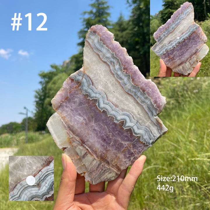 Unique,A Slightly Imperfect Natural Amethyst Agate Slice