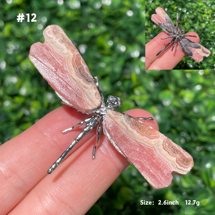 Unique,Rhodochrosite Dragonfly