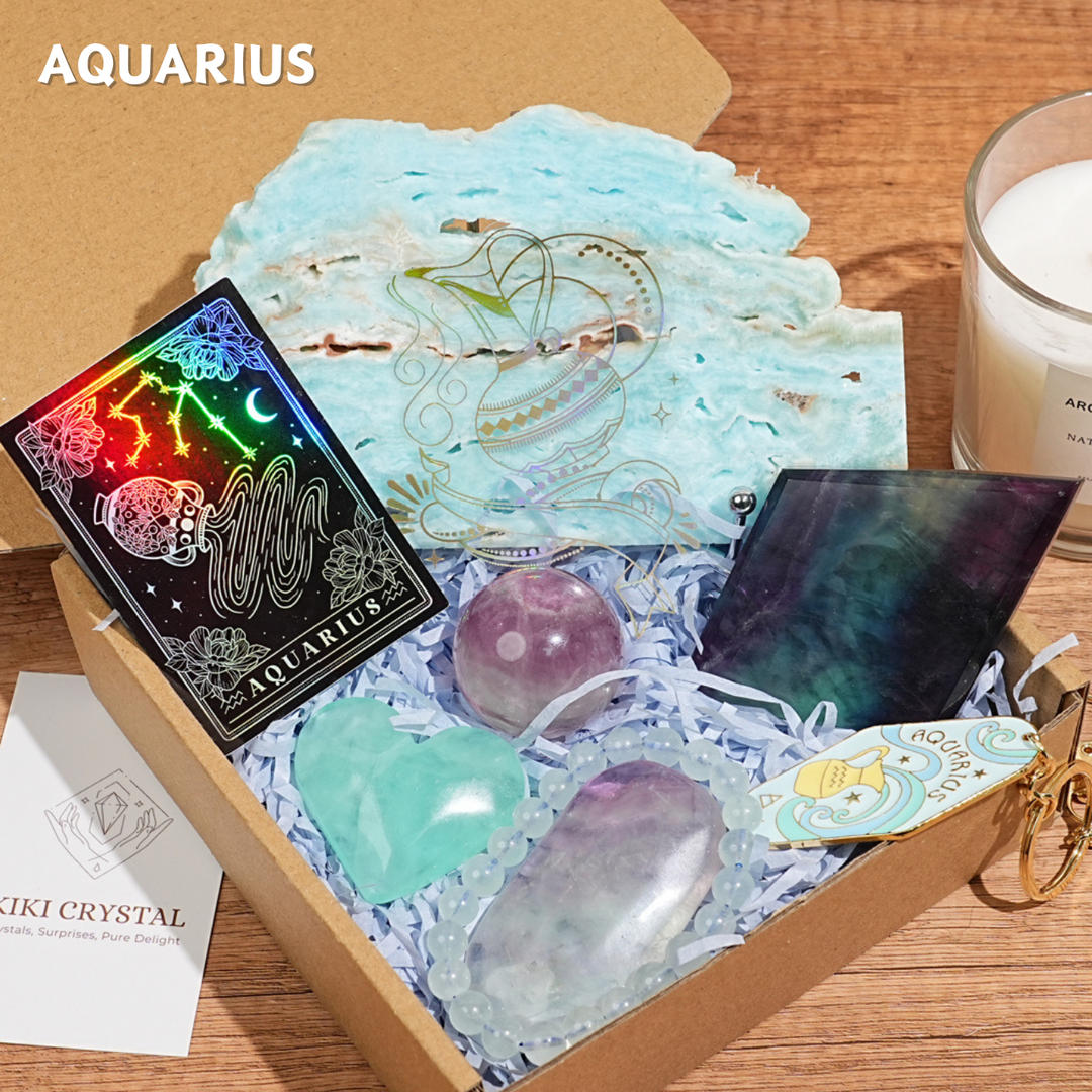 Exclusive Natural 12 Zodiac Crystal Healing Set