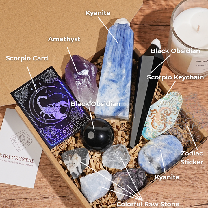 Exclusive Natural 12 Zodiac Crystal Healing Set