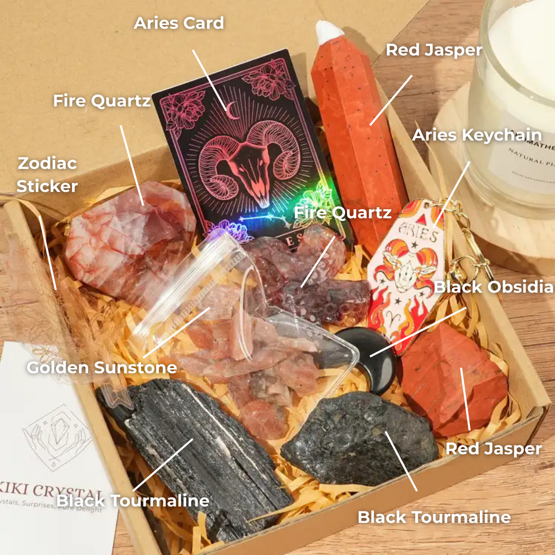 Exclusive Natural 12 Zodiac Crystal Healing Set