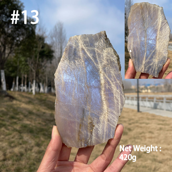 Unique,Natural Crystal Moonstone Slices