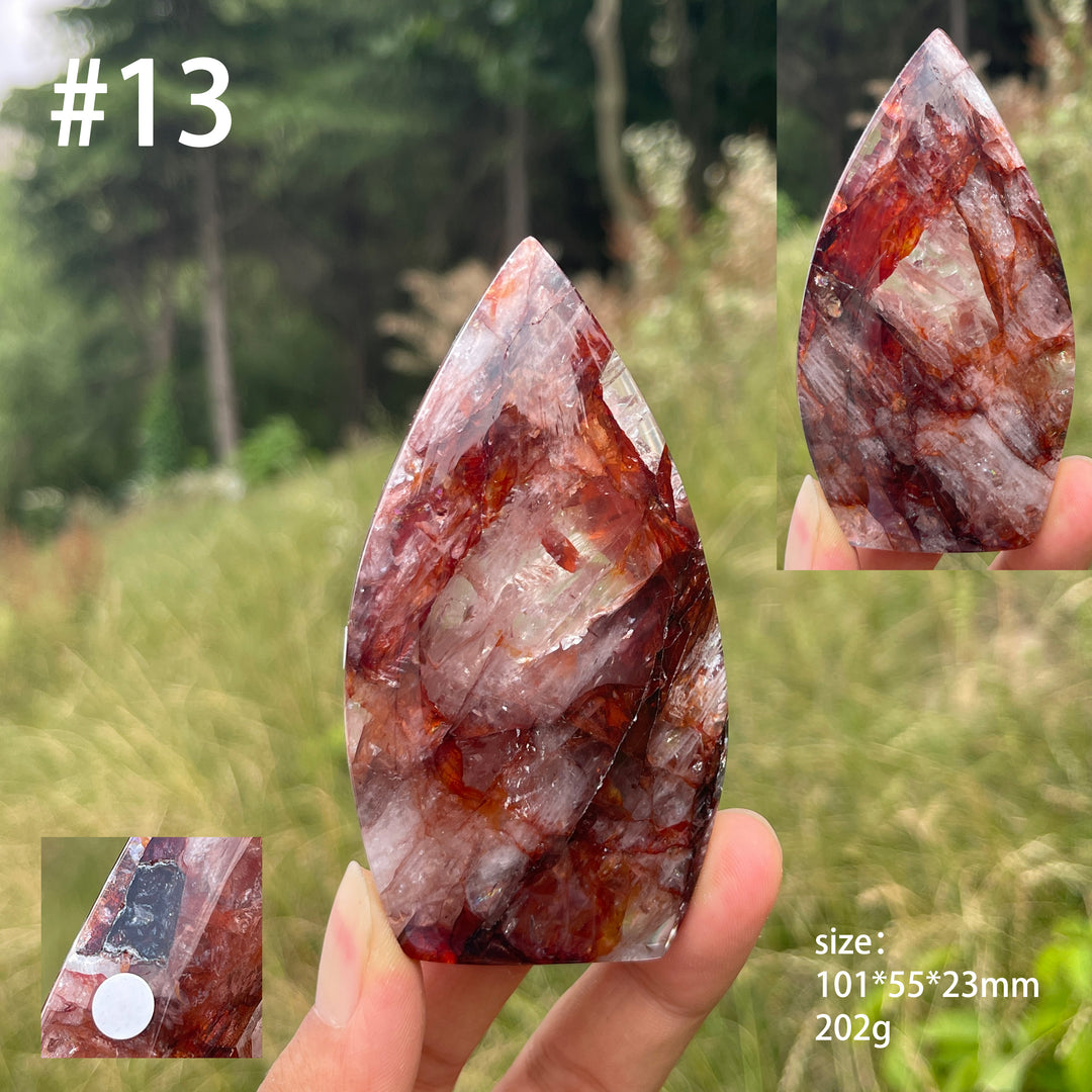 Unique,A Slightly Imperfect Natural Fire Quartz Crystal Teardrop
