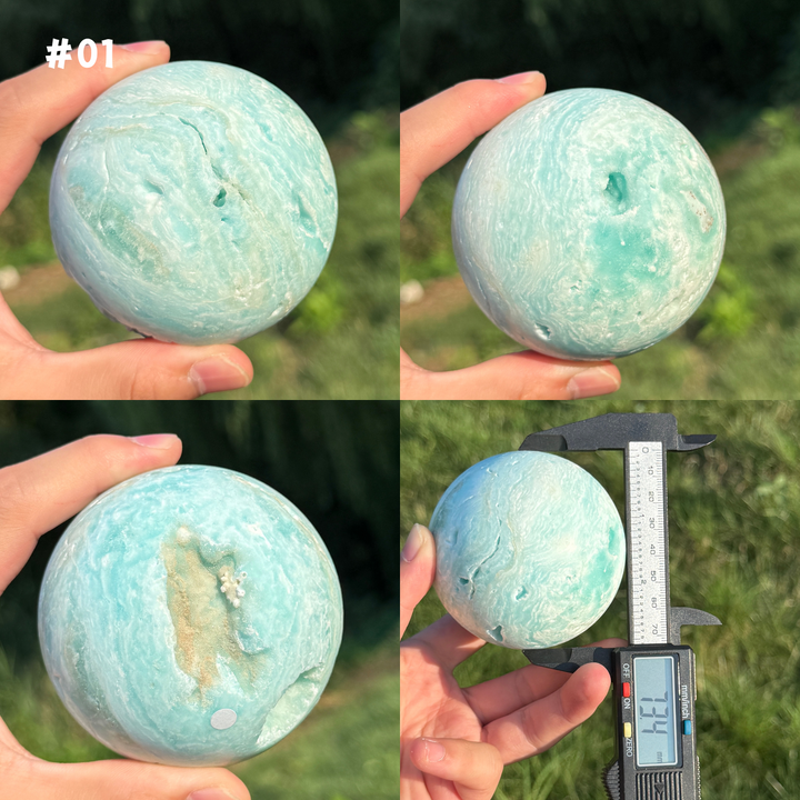 Unique,Hemimorphite Sphere