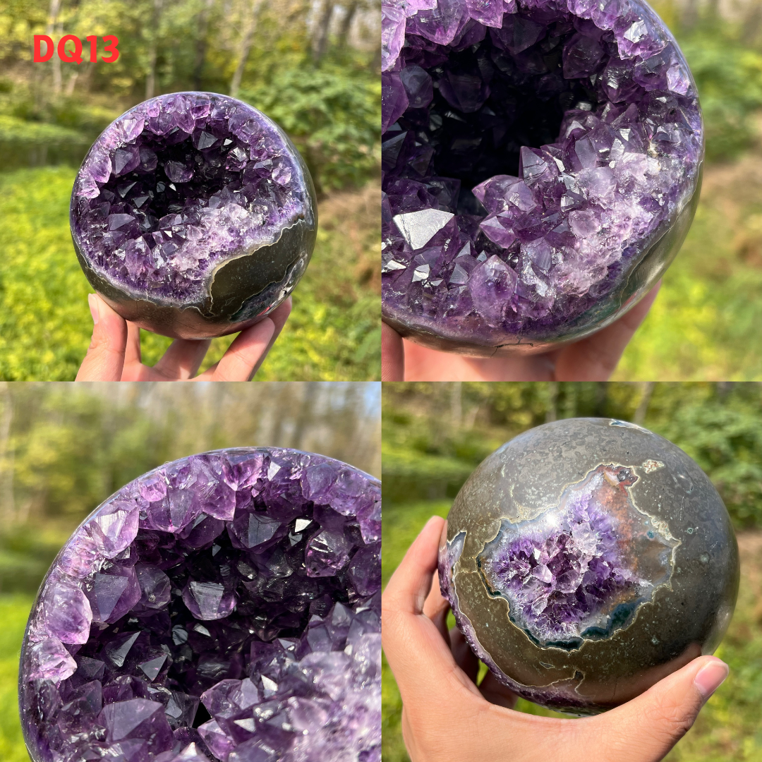 Amethyst Geode Sphere And Agate Geode Sphere