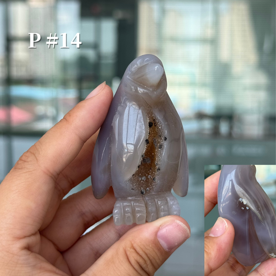 Unique, Agate Geode Penguin