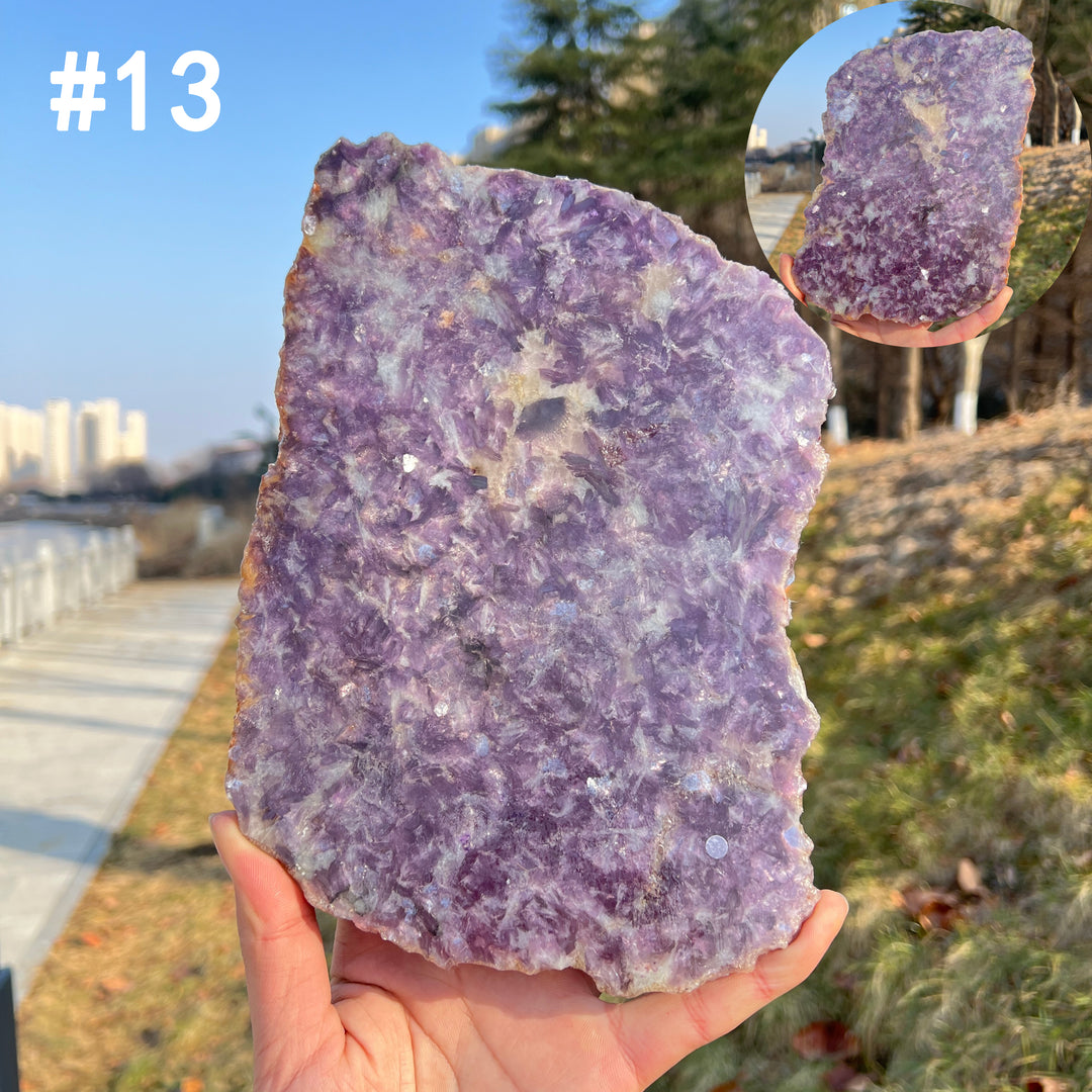 Unique,Imperfect Natural Lepidolite Slice