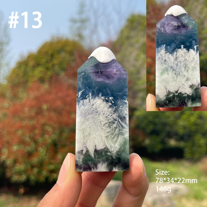 Unique,Natural Feather Fluorite Crystal Point