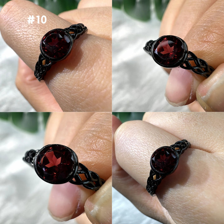 Garnet Black Ring Group,S925