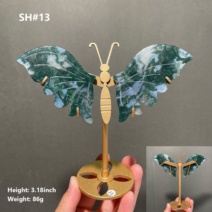 Unique,Moss Agate Butterfly