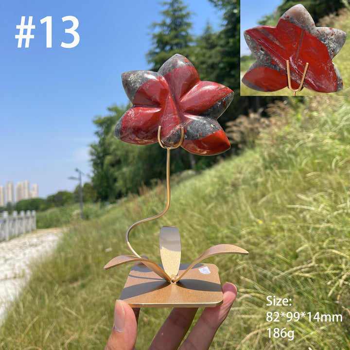 Unique,Natural Crystal Orchid Carving