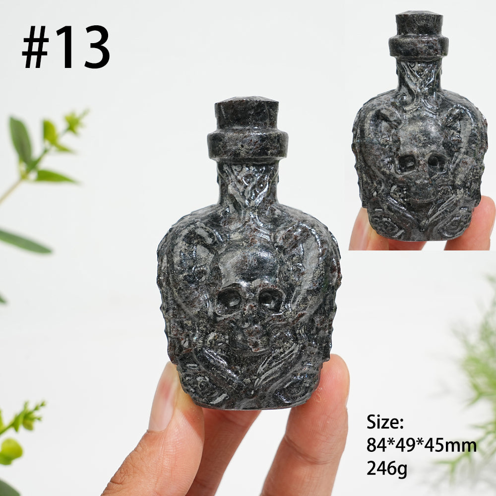 Unique,Natural Crystal Magic Potion Bottle Carving