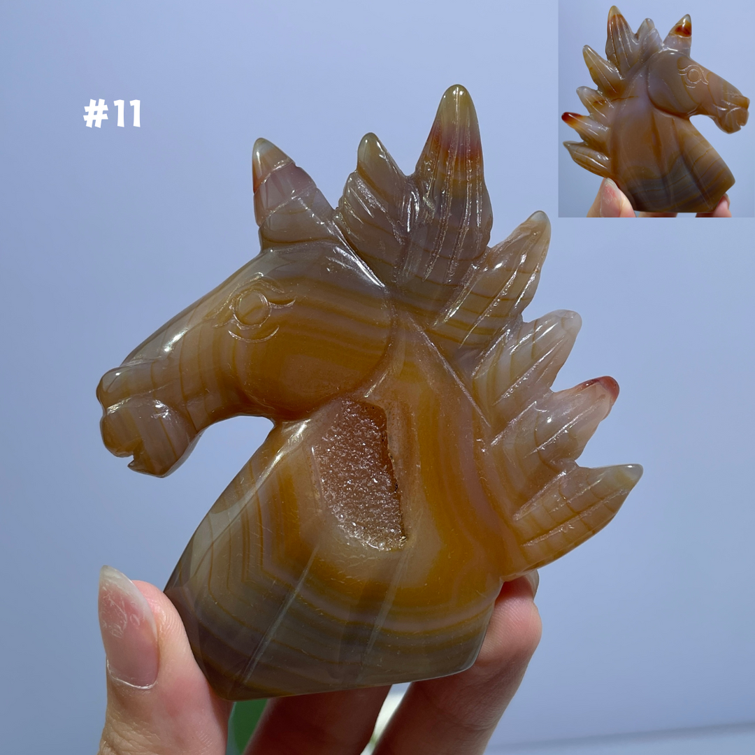 Unique,Agate Geode Unicorn