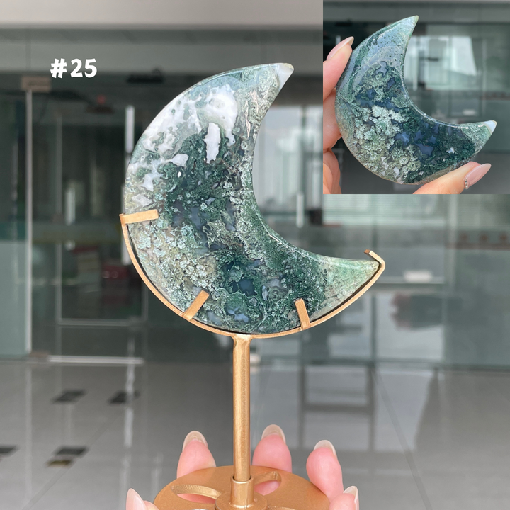 Unique,Moss Agate Moon