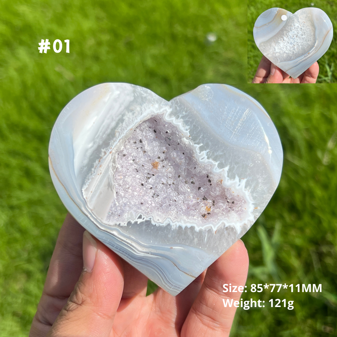 Unique, Agate Geode Heart