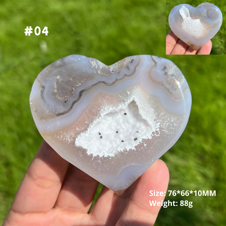 Unique, Agate Geode Heart