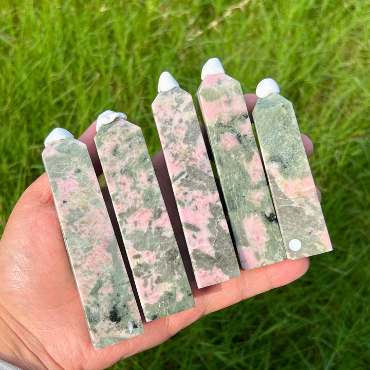 Unique,Rhodonite Diopside Point