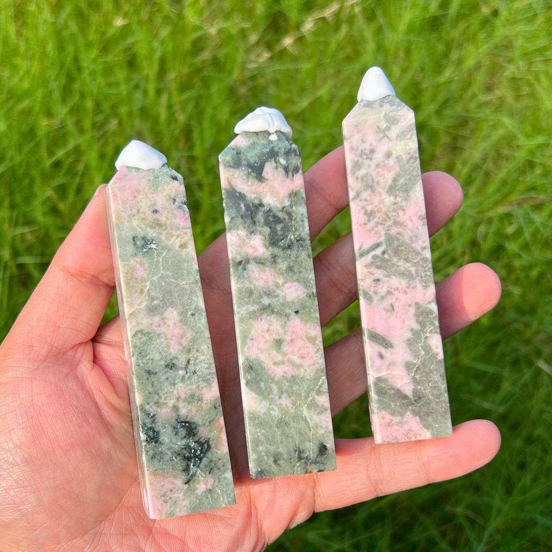 Unique,Rhodonite Diopside Point