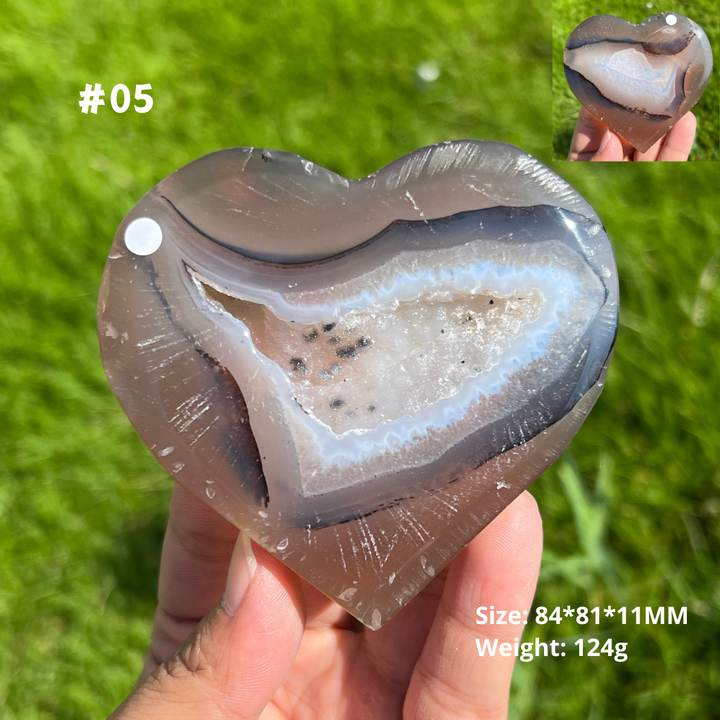 Unique, Agate Geode Heart