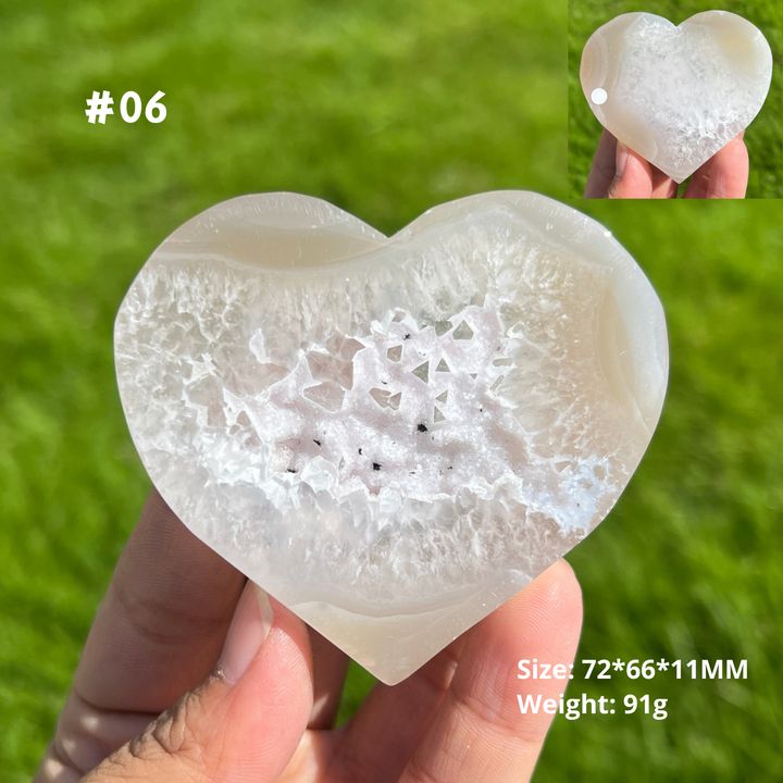 Unique, Agate Geode Heart