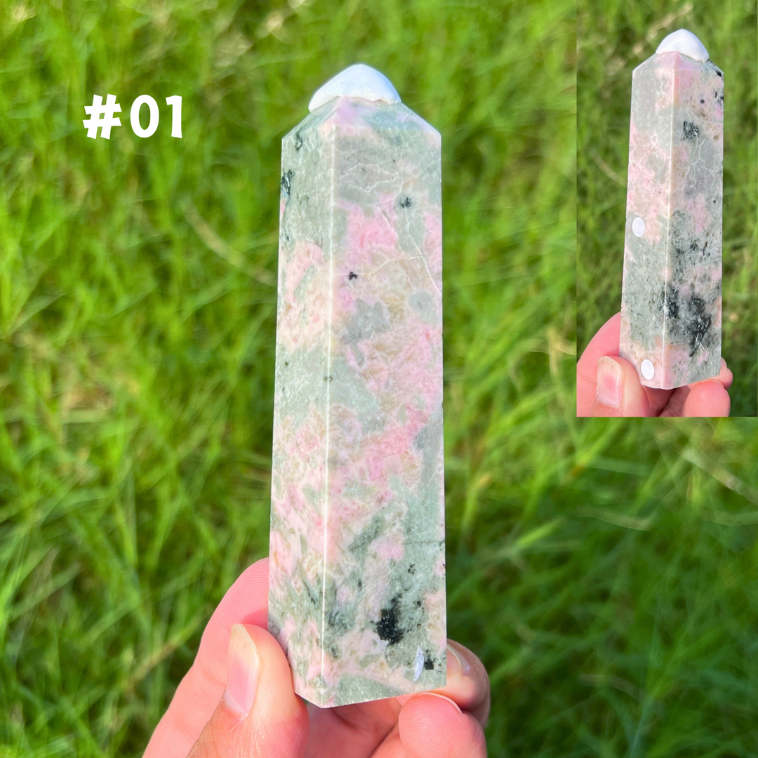 Unique,Rhodonite Diopside Point