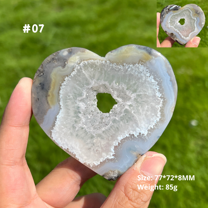 Unique, Agate Geode Heart