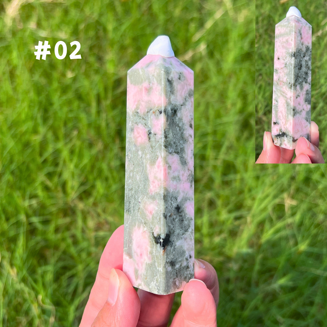 Unique,Rhodonite Diopside Point