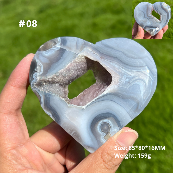 Unique, Agate Geode Heart