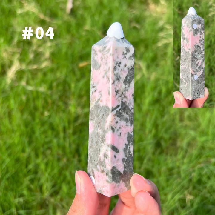 Unique,Rhodonite Diopside Point