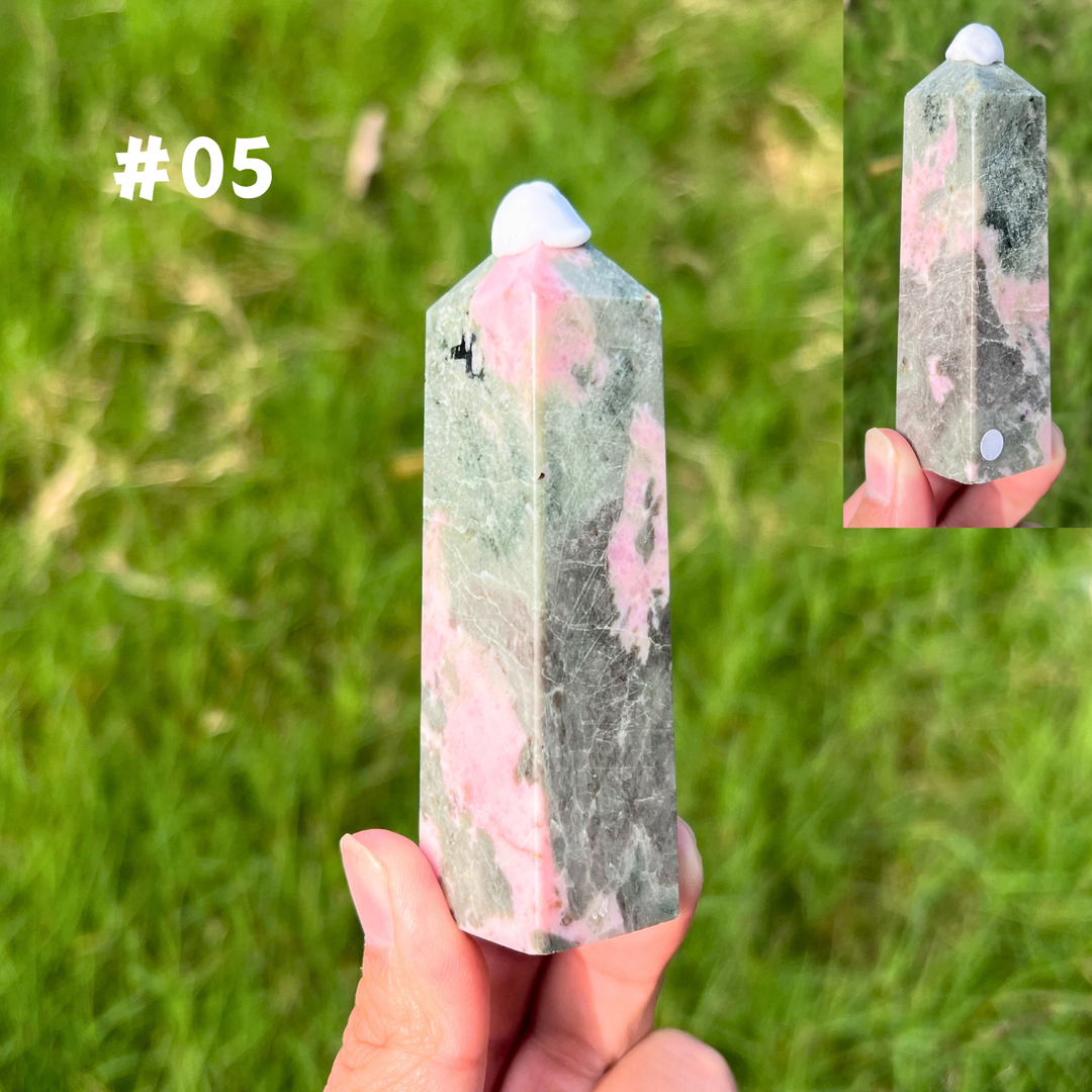 Unique,Rhodonite Diopside Point