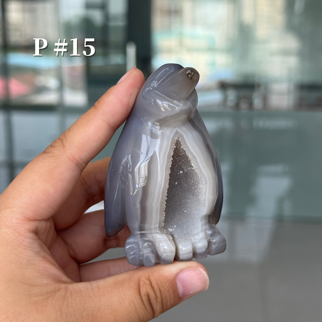 Unique, Agate Geode Penguin