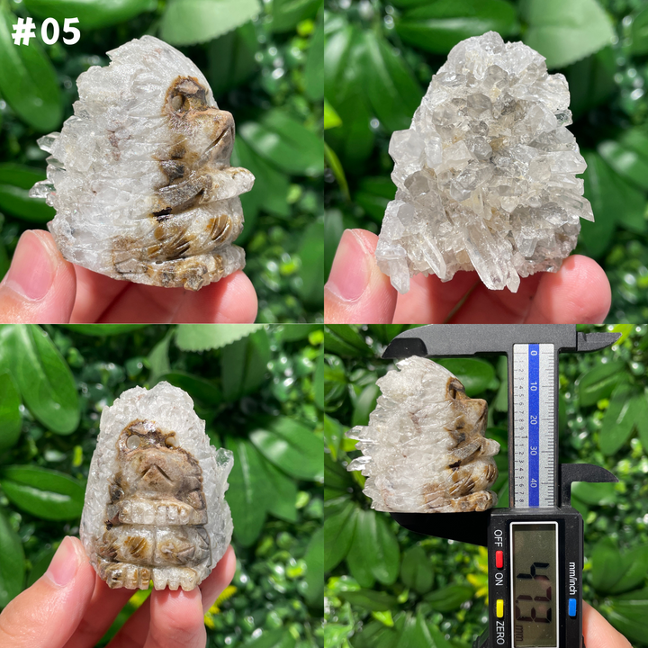 Crystal Quartz cluster carving