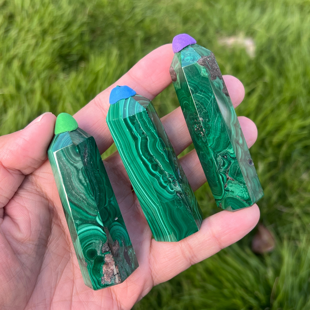Natural Malachite Point