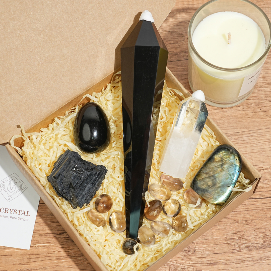 Self-Love & Chakra Healing Crystal Set– Abundance, Focus & Energy Protection