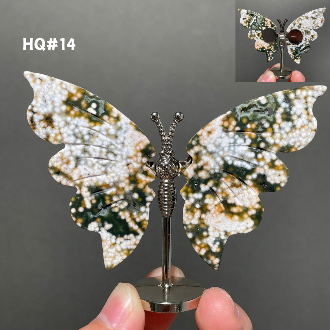 Unique,8th Vein Ocean Jasper Butterfly