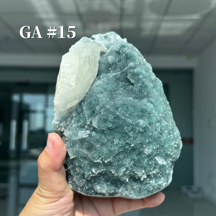 Unique, Sugar Druzy Apophyllite Cluster with Stilbite and Chlorite