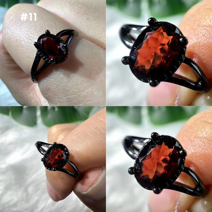 Garnet Black Ring Group,S925