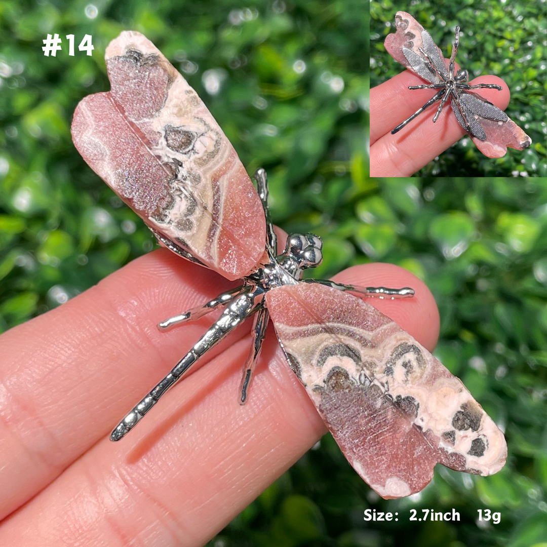 Unique,Rhodochrosite Dragonfly