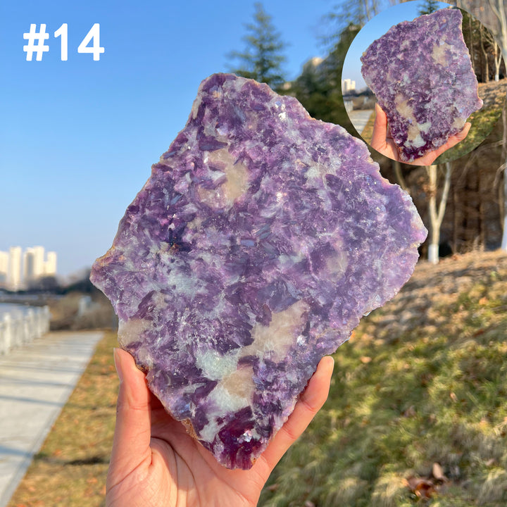Unique,Imperfect Natural Lepidolite Slice